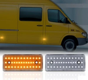 2x LED Feux Latéraux de Signalisation Verre Transparent pour Mercedes Sprinter - Afbeelding 1 van 3