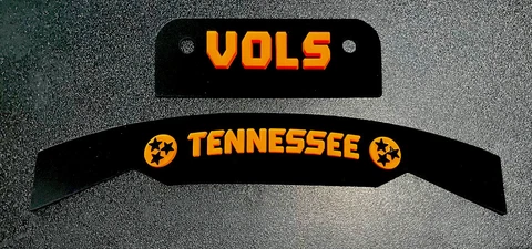 Tennessee Vols Black 3D Schutt F7 Bumper Set, for a Full Size Football Helmet Cover