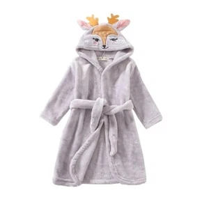Little Animals Collection: Lightweight Hooded Kids Animal Dressing Gown - Picture 1 of 23