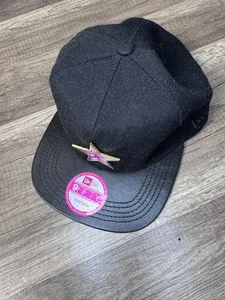 New Era Hat Cap Snap Back Black Blue Star Patch Mens 9Fifty One Size - Picture 1 of 10