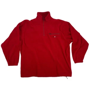 Chaqueta polar vintage años 90 GANT EE. UU. roja Rugger para hombre talla grande cuarto cremallera - Imagen 1 de 9