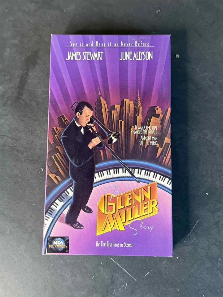 The Glen Miller Story (VHS, 1986) James Stewart, June Allyson / MCA Home Video  Foto 1 de 3