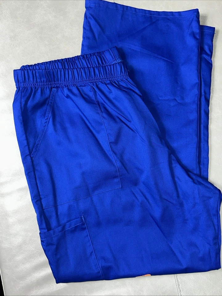 Pantalones Médicos Azul Real 2XL - Fácil Ajuste, Médico, Enfermera, Ropa de Trabajo CNA con Bolsillos Foto 1 de 4