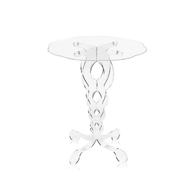 iPLEX Design Arabesco Tavolino da Caffè 50x60cm Trasparente Made in Italy - Immagine 1 di 2