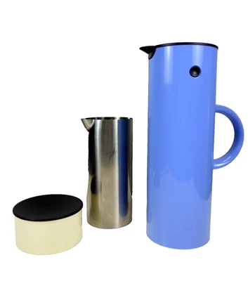 Lote STELTON Dinamarca Erik Magnussen Plástico Arne Jacobsen Jarra Inoxidable Foto 1 de 4