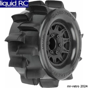 Pro-Line 1024910 Sand Paw HP BELTED 2.8 Sand Truck Tires Mounted on Raid Black - Picture 1 of 1