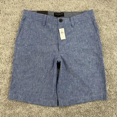Banana Republic Aiden Shorts Men’s 29 Blue NWT Linen Cotton Blend Chino Preppy - Image 1 of 4