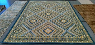 Alfombra AZUL MARINO/ORO 8'-0" x 10'-0" agujero, precio reducido 1172778501 APN809N-8 Foto 1 de 4