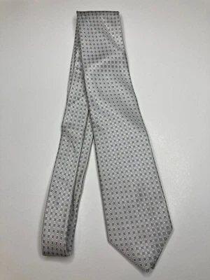 Madison Mens Formal Necktie 59"Lx3.25"W White / Gray Neck Tie - Image 1 of 4