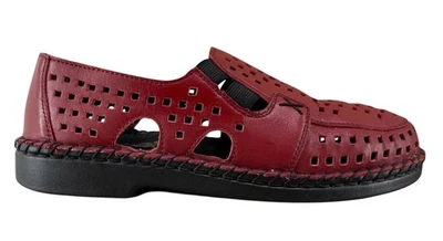 Zapato sin cordones Rieker Susan 2 rojo mocasín de cuero para mujer talla 6 EE. UU. 37 UE Foto 1 de 4