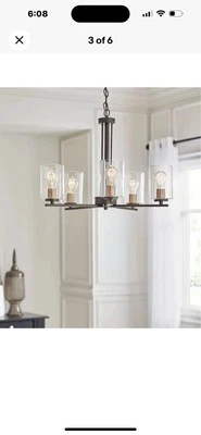 NUEVO EN CAJA Lámpara de araña Fontella 24"W *18” H 5 luces de Kichler acabado bronce antiguo Foto 1 de 4