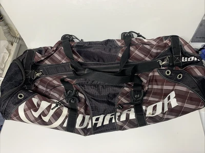 Bolso de Lona Warrior Marrón a Cuadros Lacrosse Grande 34" Bolsa de Equipo Béisbol Hockey Foto 1 de 4