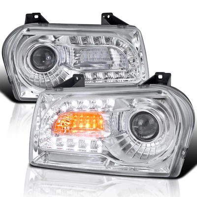 Faros proyectores tira señal LED 2005-2010 Chrysler 300 izquierda+derecha Foto 1 de 4