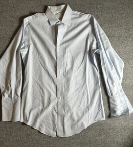 Brooks Brothers Herren Hemd 16-33 Langarm Einfarbig Blau Regent Fit 100% Baumwolle - Bild 1 von 5