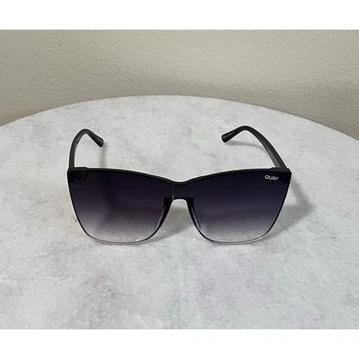 Quay Australia Come Thru Oversized Cat Eye Women's Sunglasses Black Fade - Image 1 of 4