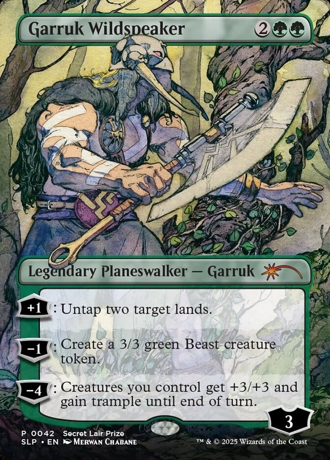 MTG Magic the Gathering Garruk Wildspeaker (42/45) Secret Lair Showdown LP - Image 1 of 1