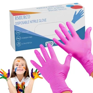 Disposable Nitrile Gloves, Kid Nitrile Gloves, Latex Free, Powder Free - for ... - Picture 1 of 7