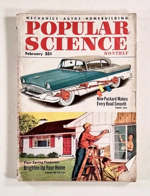 1955 Feb POPULAR SCIENCE Atomic Submarines SUPERSONIC TRAVEL home welding MORE - Image 1 of 4
