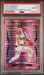2023 Obsidian Basketball Luka Doncic Electric Etch Pink Pulsar SP 139 PSA 10 - Picture 1 of 2