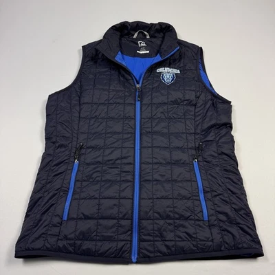 Cutter & Buck Golf Quilted Jacket Vest Outdoor Polyester Nylon Blue Men's XL - Image 1 of 4