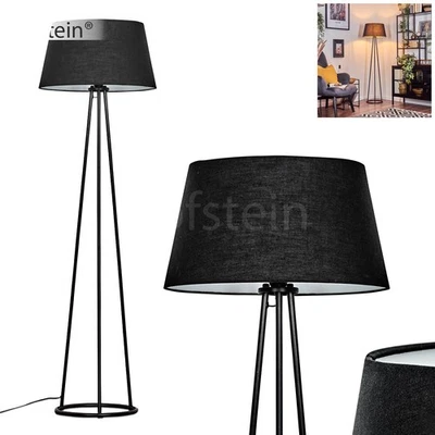 Hofstein Schiavonea Floor Lamp Metal/Fabric Black/White Living Room Floor Lamp - Image 1 of 4