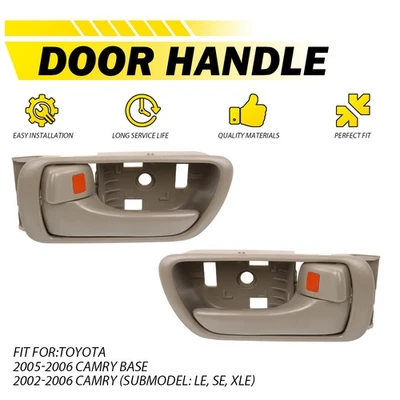 Door Handle Inside Left & Right Set for 2002 2003 2004 2005 2006 Toyota Camry - Image 1 of 4