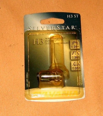 Bombilla antiniebla SYLVANIA H3 SilverStar, faro halógeno de alto rendimiento, H3ST Foto 1 de 4