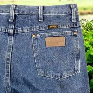 Pantalones de mezclilla Wrangler 936RST para hombre 34x32 azul vaquero occidental pierna recta algodón - Imagen 1 de 15