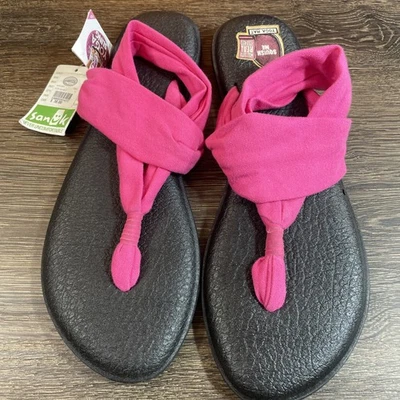 Sanuk Women's Yoga Sling 2 Magenta Flip Flops Sandals Women’s 11 New W/ Tags - Image 1 of 4