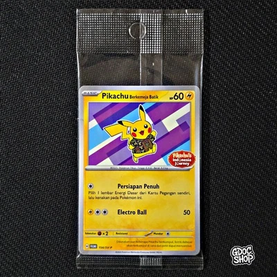 Pokemon Pikachu Berkemeja Batik 154/SV-P Indonesia Sealed Promo Set - Bild 1 von 4