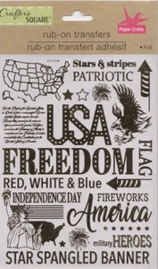 Crafter’s Square Rub-on Transfers Gold USA Patriotic New Sealed - Picture 1 of 2