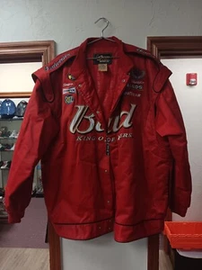 Vintage Nascar Chase Authentics Dale Earnhart Jr Bud King Of Beers Jacket XXXL - Picture 1 of 4
