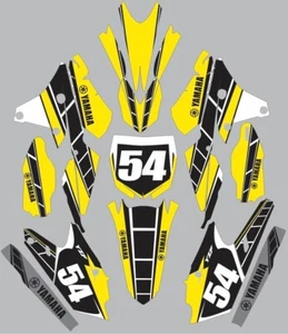 Decals for YAMAHA YZ250F 450F YZ450F 250F 2014-2017 Graphics Retro Yellow Black - Picture 1 of 1