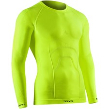 Tervel Comfortline Mens Underwear Thermal Top Long Sleeve Gym Shirt Yellow Fluo