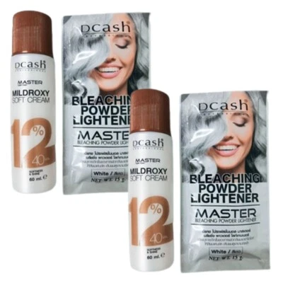 Hair Bleaching Powder White Color DCASH Master Lightener Hair Dye Bleach 2 Sets. - Image 1 of 4
