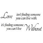 Black 22 X 10 Love Without Quote Wall Sticker Paper Quote Decal Art Dacor