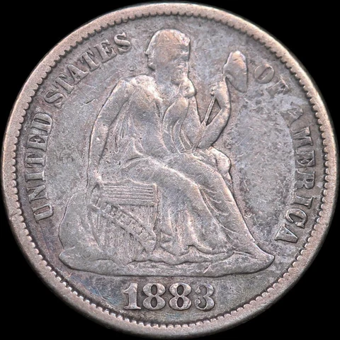 1883 Liberty Seated Dime - VF - #668 Cover