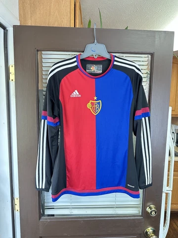Authentic adidas FC Basel 2015-17 Long Sleeve Football Soccer Jersey Kit LS Cover