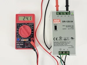 Mean Well DR-120-24 Power Supply (Output 24VDC @ 5.0A, 120W) - Tested!! - Picture 1 of 9