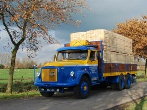 WSI 01-2879 VOLVO N 88 TORPEDO Camión Volquete 6X4 Con Carga Madera Eemtrans - Imagen 1 de 7