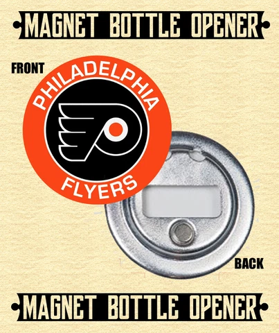 Philadelphia Flyers- Magnet Bottle Opener - Choose From 12 Designs Cover