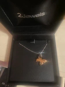 Collana Nuova Mai Indossata 2jewels con ciondolo di Farfalla color oro - Foto 1 di 5