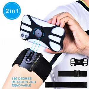 2in1 360° Rotatable Sport Running Armband &Wristband Bike Mobile Phone Holder US - Picture 1 of 7