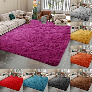 Luxury Thick Large Shaggy Rug Non Slip Living Room Bedroom Carpet Hallway Mats - Picture 1 of 30