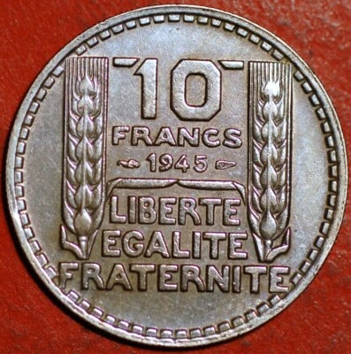 France 10 Francs 1945 KM# 908.1 - Image 1 of 2
