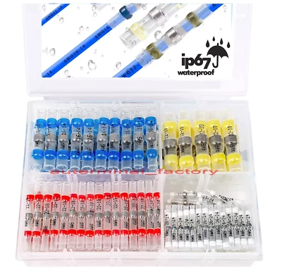 800/100 Waterproof Solder Seal Sleeve Heat Shrink Butt Wire Connectors Terminals - Image 1 of 4