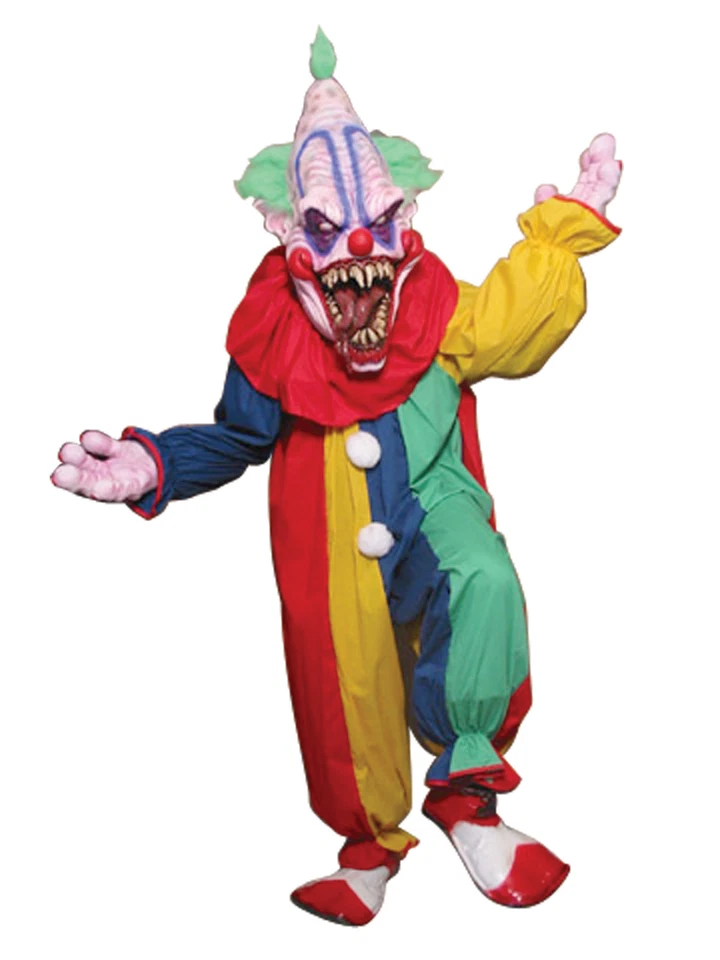 Adult Big Top Circus Multi Colored Clown Halloween Costume Ta409
