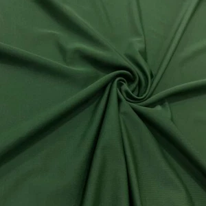 Poly Recycle Solid Army Green Semi-Shine Polyester Spandex Fabric Stretch 60" ♻️ - Picture 1 of 5