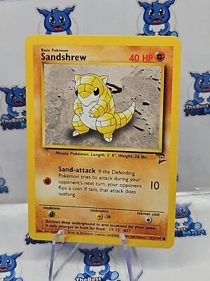 Pokemon Sandshrew - 91/130 - Base Set 2 LP - Image 1 of 2