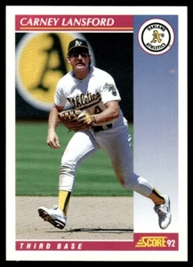 Puntuación Carney Lansford Oakland Athletics 1992 #648 - Imagen 1 de 2